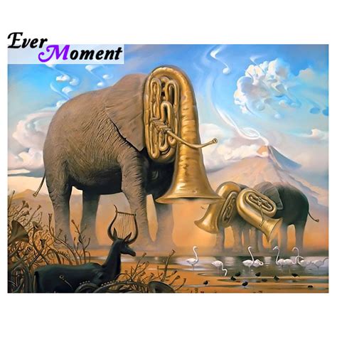 Ever Moment Nature Songs Surrealism Art Elephant Music Note Diamond