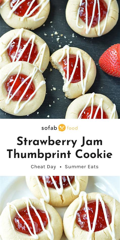 Crispy Buttery Strawberry Jam Thumbprint Cookies Recipe