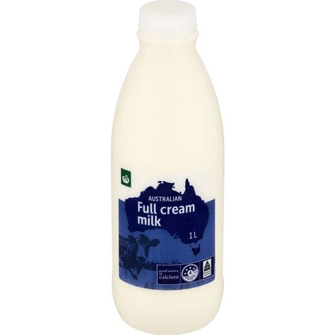 Woolworths Full Cream Milk 1l Woolworths