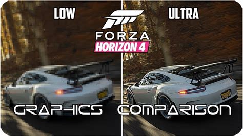 Forza Horizon 4 Pc Ultra Vs Low Graphics Comparison Youtube