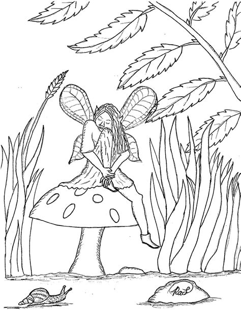 Robins Great Coloring Pages Mushroom Fairies And Mayflies Coloring Pages