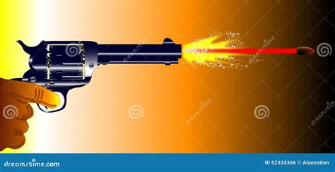 Firing Revolver Stock Illustration Illustration Of Combat 52333366