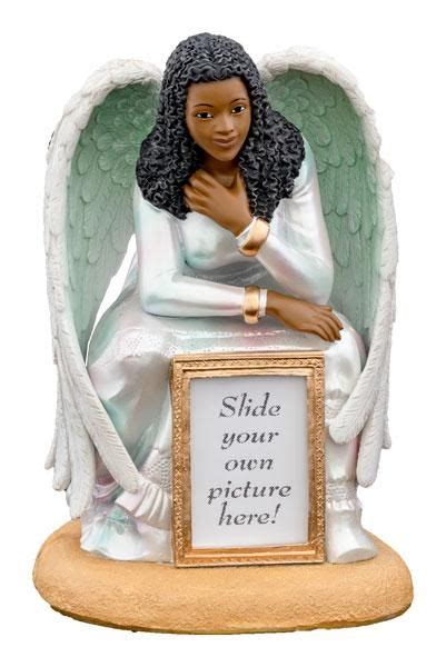 Guardian Angel With Frame Figurine Angel Angel Figurines African American Figurines