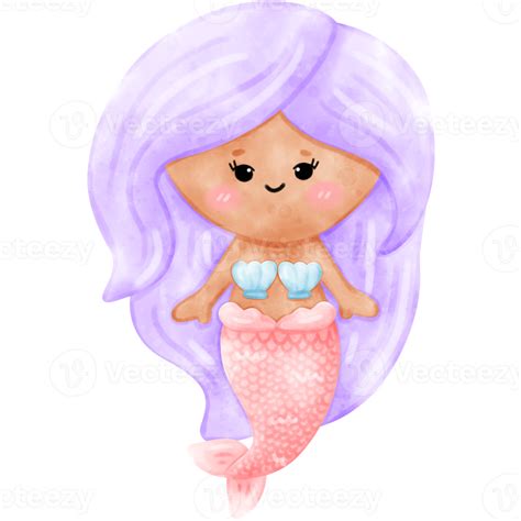Free Cute Mermaid Illustration Mermaid Watercolor Mermaid Mermaid
