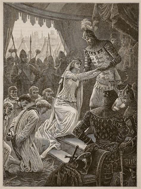 Königin Philippa Für Die Burghessen Von Calais Illustration Von