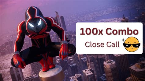 Spider Man Miles Morales 100x Combo Trophy Gameplay Close Call