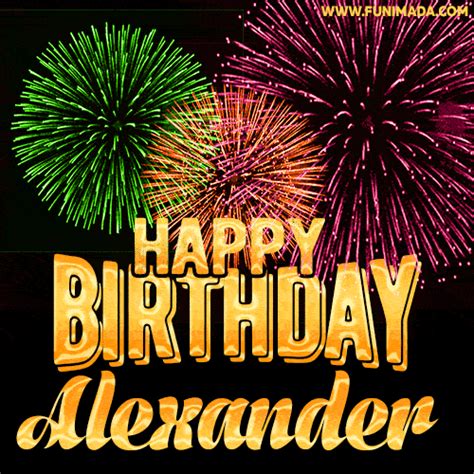 Wishing You A Happy Birthday Alexander Best Fireworks  Animated