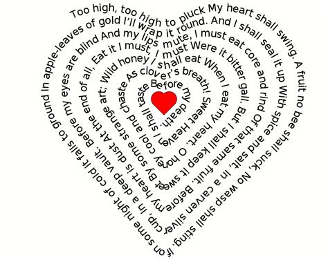 Valentine Heart Shape Poems Valentine Valentine Heart