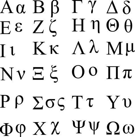 Clipart Greek Alphabet