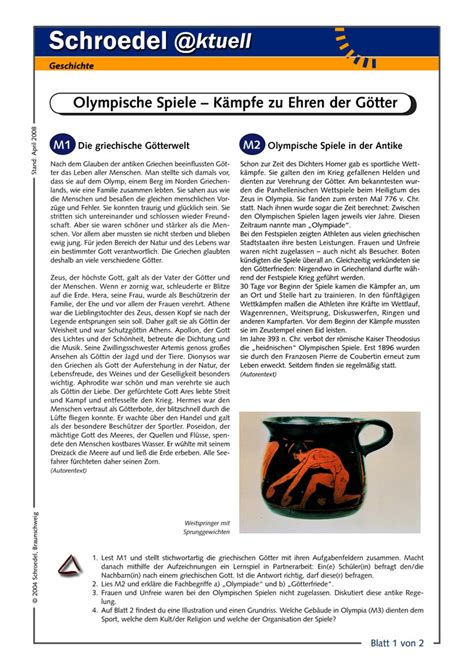 Den medaillenspiegel finden sie hier. Olympische Spiele - Kämpfe zu Ehren der Götter - - ein ...