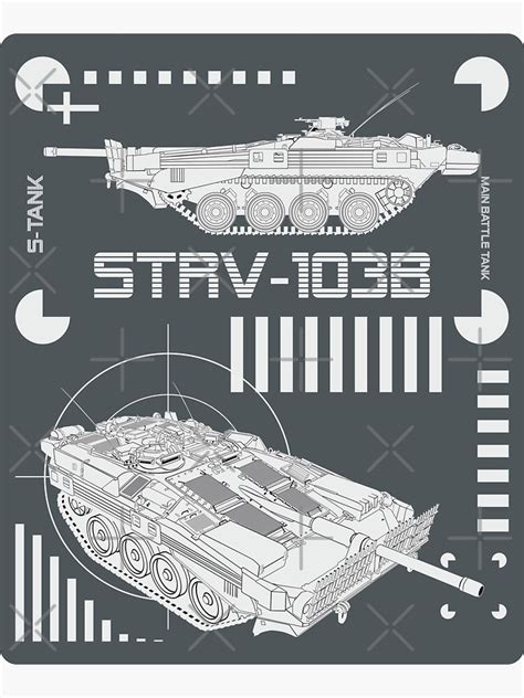 Main Battle Tank Strv 103b Sticker For Sale By Faawray Redbubble