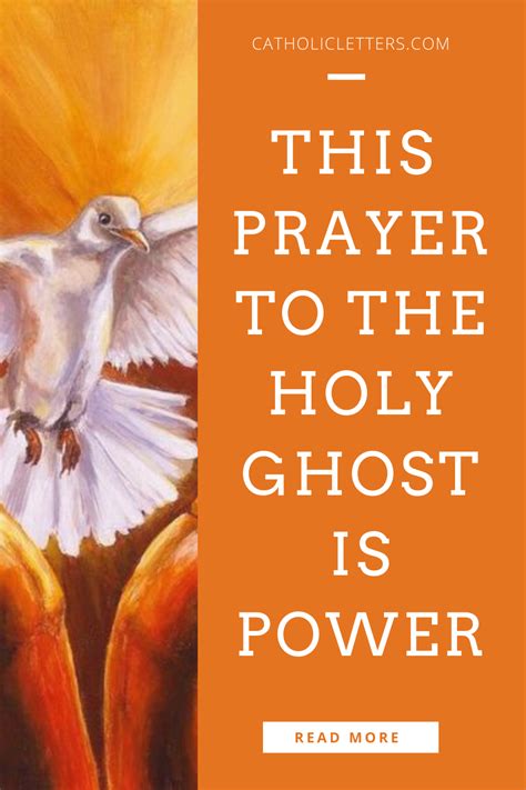 This Prayer To The Holy Spirit Is Power In 2020 Everyday Prayers