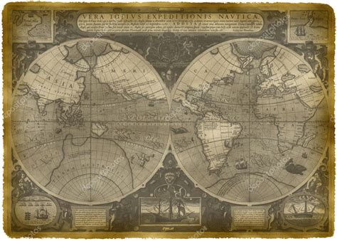 Old Nautical Map Of The World — Stock Photo © Milannea 8121898