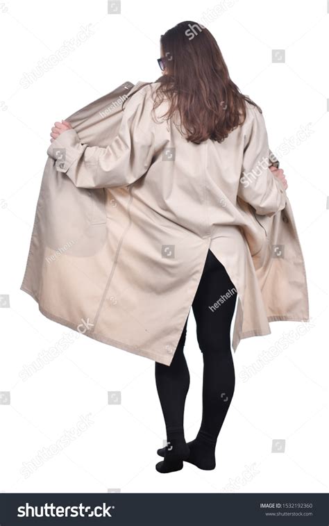 Woman Flashes Trench Coat Stock Photo Shutterstock