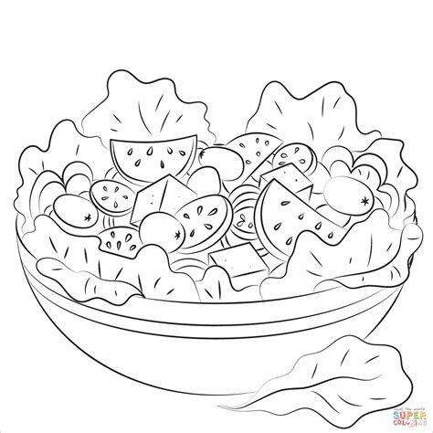 Dibujo De Ensalada Para Colorear Dibujos Para Colorear Imprimir Gratis