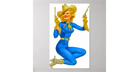 Pin Up Cowgirl Poster