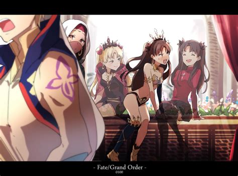 Anime Picture 1000x743 With Fate Series Fatestay Night Fategrand Order Toosaka Rin Gilgamesh