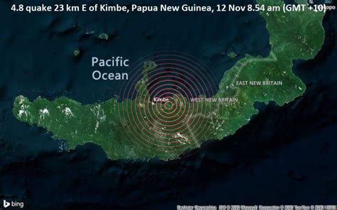 Quake Info Light Mag 48 Earthquake 28 Km East Of Kimbe Talasea