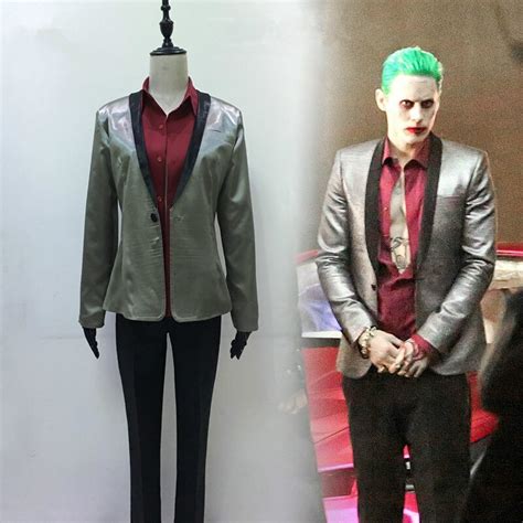 Suicide Squad Joker Cosplay Costume Suit Psychos Killers Halloween