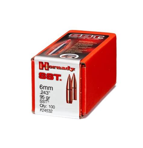 Hornady 6mm 243 95 Gr Sst Bullets 100ct