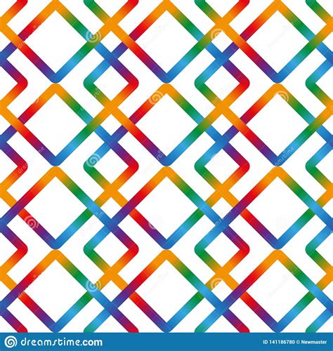 Seamless Pattern With Multi Colored Squares Stock Vector Illustration