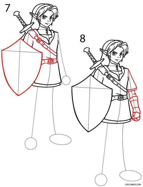Start with the basic shapes and lines. How to Draw Link (Step by Step Pictures)