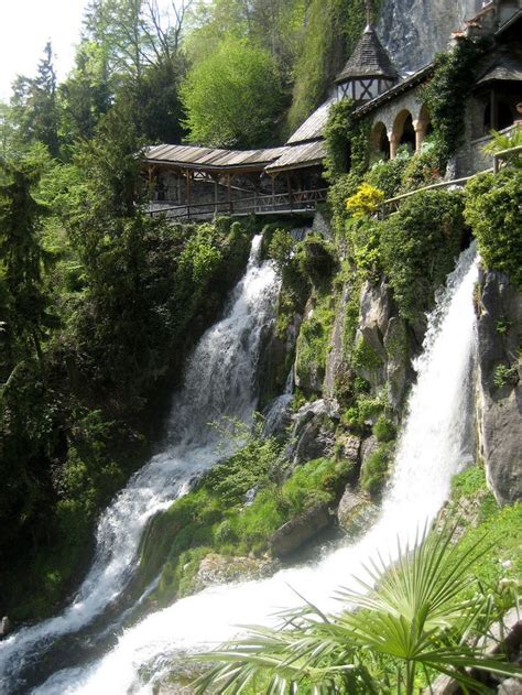 Waterfall Walkway St Beatus Caves Switzerland St Beatus St