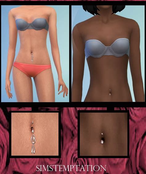 Stylish Belly Button Piercings For Your Sims