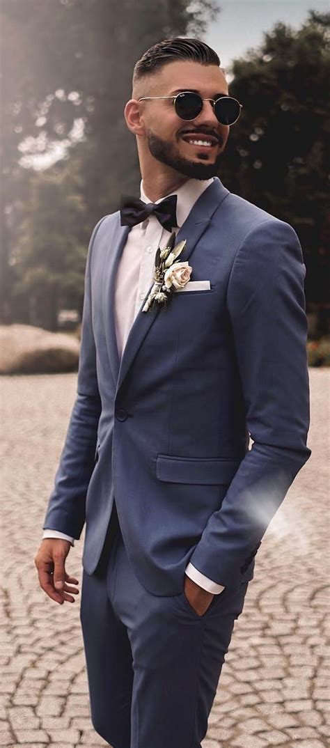 Royal Blue Slim Fit Groom Tuxedos Wedding Tuxedos Suits Custom