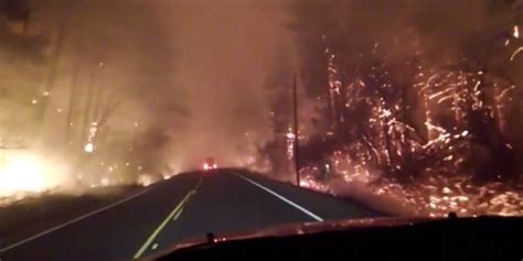 Oregon Man Flees Wildfire Down Flaming Highway As Unprecedented