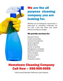 FREE DOWNLOAD: General purpose cleaning flyer | Cleaning flyers, Cleaning, Cleaning business