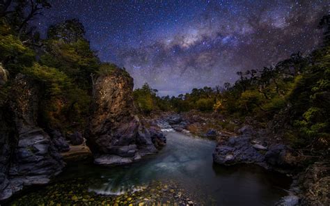 4562181 Nature Rock Long Exposure Starry Night Landscape