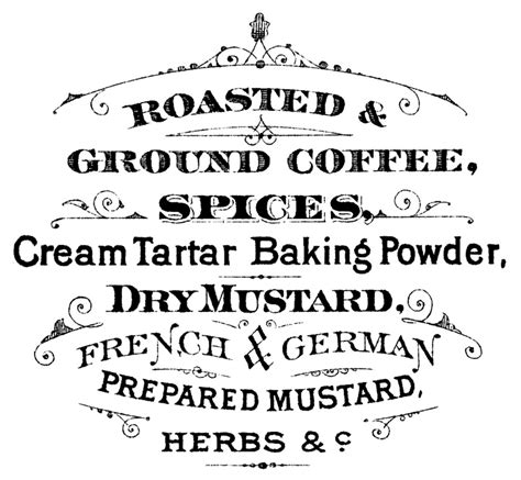 Shown above is an amazing antique natural history print, featuring two beautiful brown spotted birds. Printable Typography Coffee Sign - The Graphics Fairy