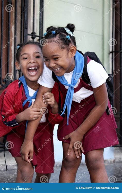 two school girl in havana cuba editorial stock image image of street school 64635894