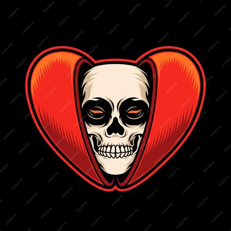 Premium Vector Skull In Love