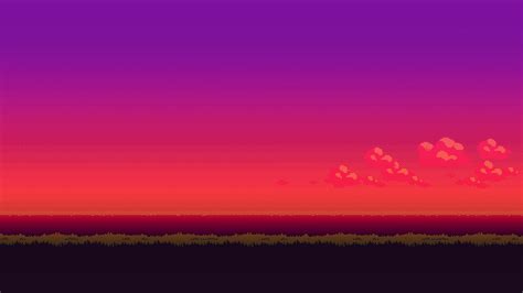 Pixel Sunset Wallpaper Hd Wallpaper Wallpaper Flare