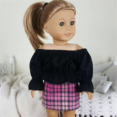 18 Inch Doll Skirts Pink Plaid Skirt Gray And Black Etsy American