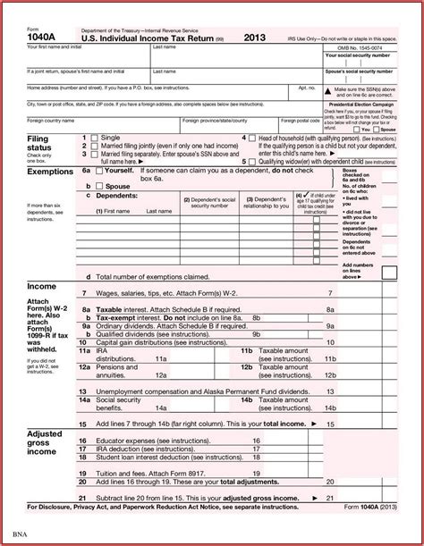 Fillable Tax Form 1040 Printable Forms Free Online
