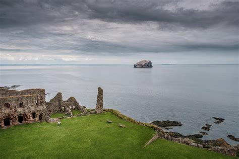 View From Tantallon Castle Of Bass Rock In Scotland Photograph By Jon