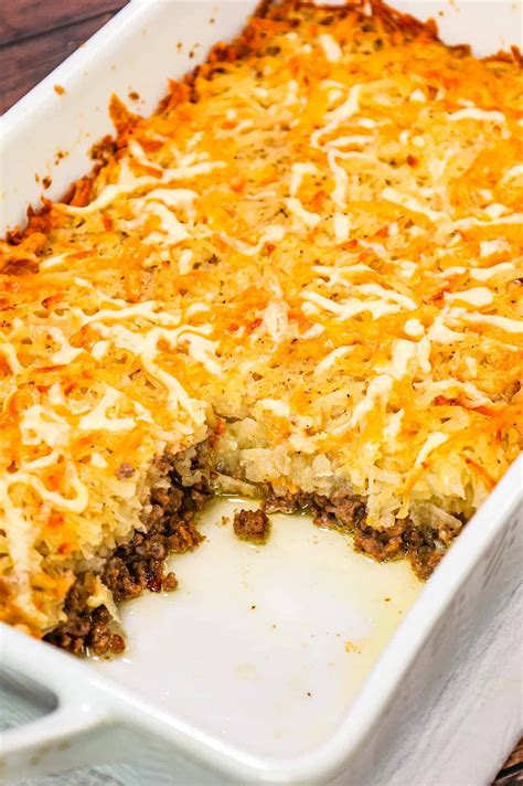 Easy Cheesy Shredded Hash Brown Casserole With Ground Beef Hot Sex