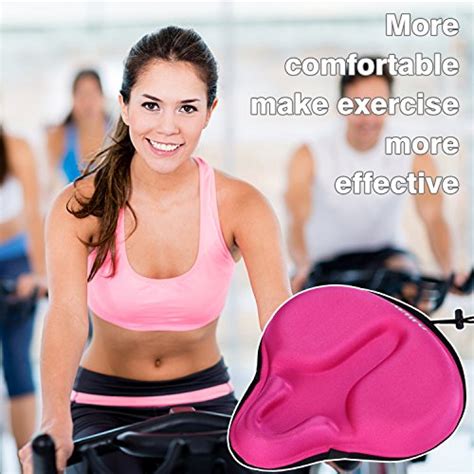 Daway Comfy Cushioned Bicycle Seat Cover C6 Wide Large Gel And Foam Padded Exercise Bike Saddle