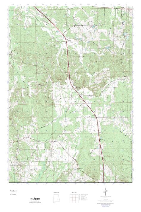 Mytopo Pine Level Alabama Usgs Quad Topo Map