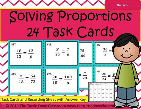 Proportions notes hw key answer : Solving Proportions 24 Task Cards with Recording Sheet and ...