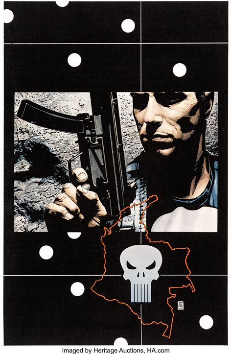 Tim Bradstreet The Punisher 14 Cover Original Art Marvel Lot