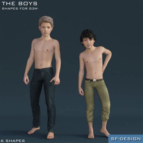 The Boys Shapes For Genesis 3 Male 3d Models For Daz Studio And Poser