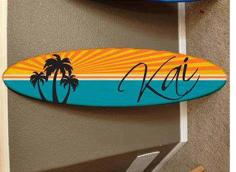 Wall Hanging Surf Board Surfboard Decor Hawaiian Beach Surfing Etsy