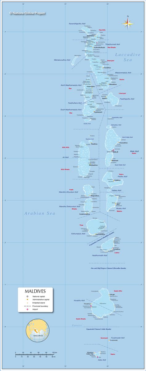 Political Map Of Maldives Nations Online Project