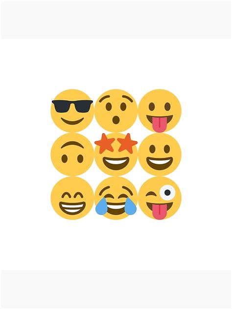 Emojis Poster For Sale By Everythingrando Redbubble