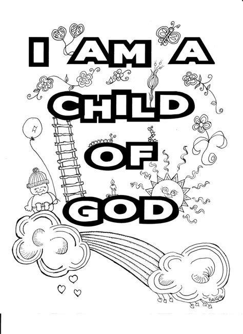 I Am A Child Of God Coloring Page