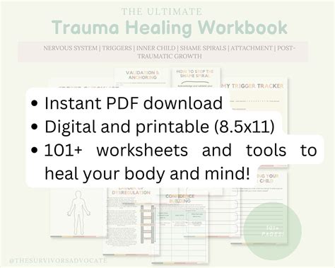 Trauma Healing Workbook Cptsd Workbook Ptsd Workbook Etsy